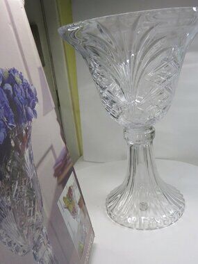Towle Crystal 24% Lead Crystal Centerpiece Pedestal Bowl HEAVY
